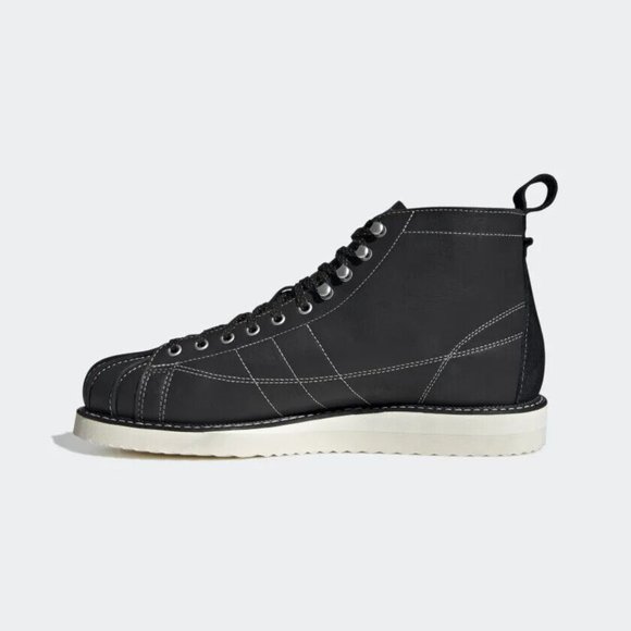 Adidas Originals Men's Black Off White SUPERSTAR BOOTS H00241 - Picture 5 of 5